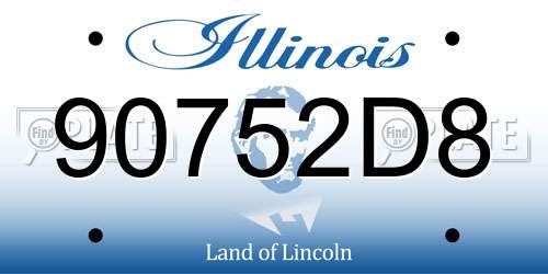 90752D8 Illinois License Plate