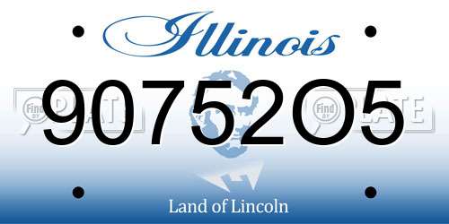 90752O5 Illinois License Plate