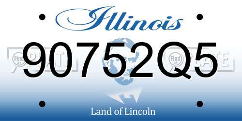 90752Q5 Illinois License Plate