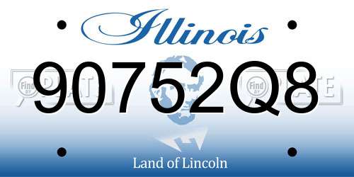 90752Q8 Illinois License Plate