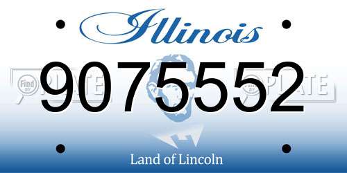 9075552 Illinois License Plate