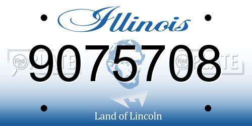 9075708 Illinois License Plate