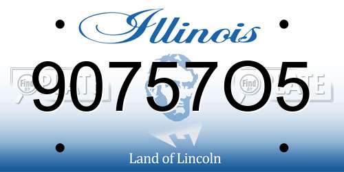 90757O5 Illinois License Plate