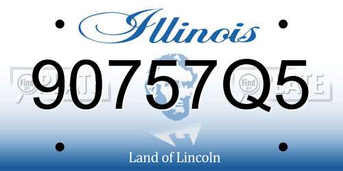 90757Q5 Illinois License Plate