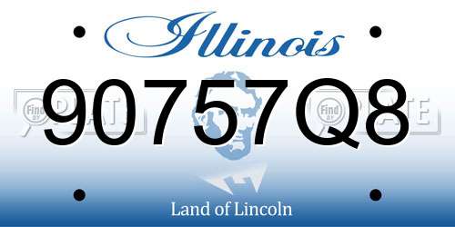 90757Q8 Illinois License Plate