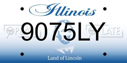 9075LY Illinois License Plate