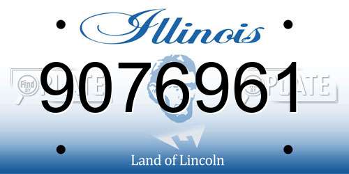 9076961 Illinois License Plate
