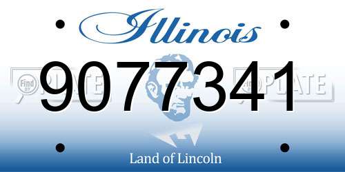 9077341 Illinois License Plate