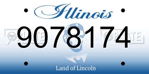 9078174 Illinois License Plate