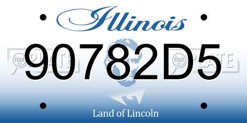 90782D5 Illinois License Plate