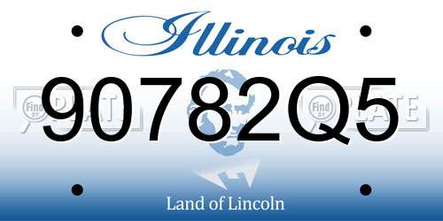 90782Q5 Illinois License Plate
