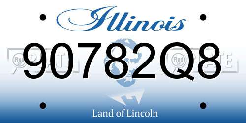 90782Q8 Illinois License Plate