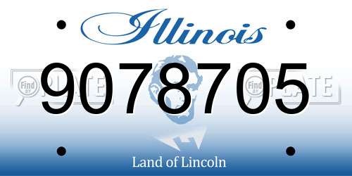 9078705 Illinois License Plate