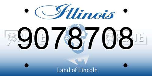 9078708 Illinois License Plate