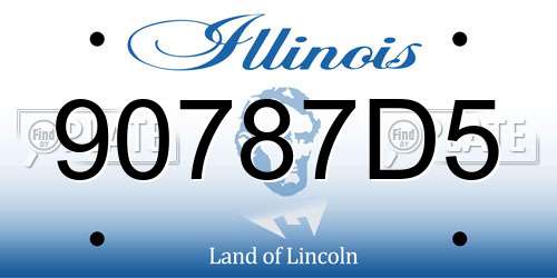 90787D5 Illinois License Plate