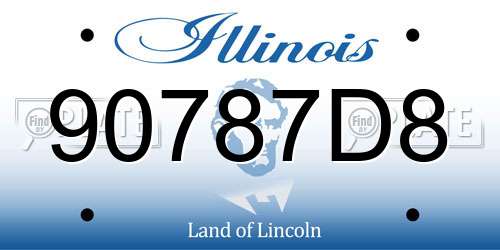 90787D8 Illinois License Plate