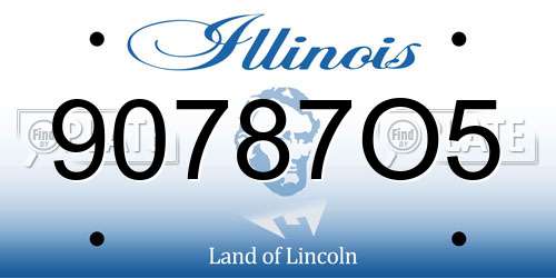 90787O5 Illinois License Plate