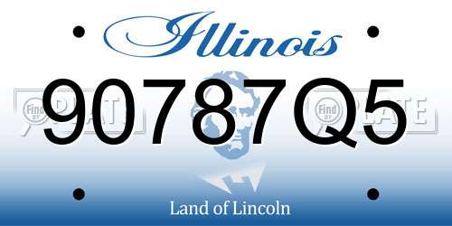 90787Q5 Illinois License Plate