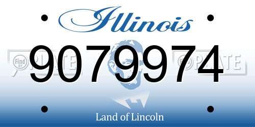 9079974 Illinois License Plate