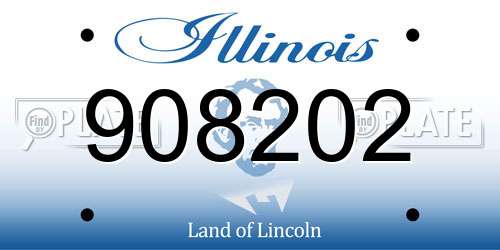 908202 Illinois License Plate
