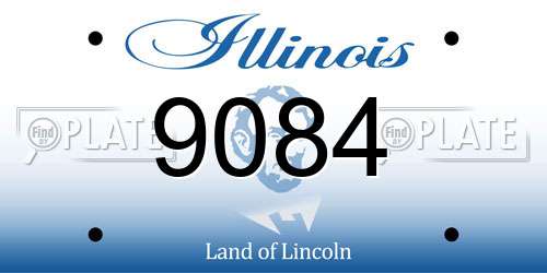 9084 Illinois License Plate