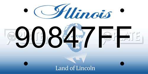 90847FF Illinois License Plate