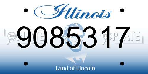 9085317 Illinois License Plate