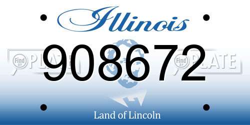 908672 Illinois License Plate