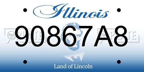 90867A8 Illinois License Plate