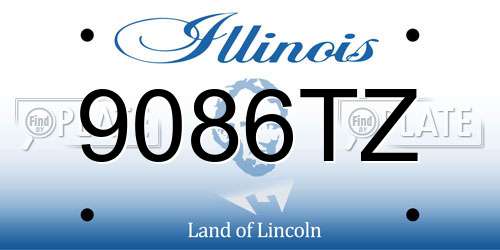 9086TZ Illinois License Plate