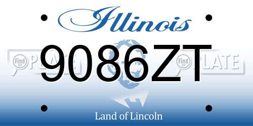 9086ZT Illinois License Plate