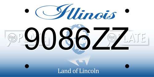 9086ZZ Illinois License Plate