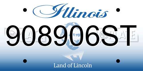 908906ST Illinois License Plate