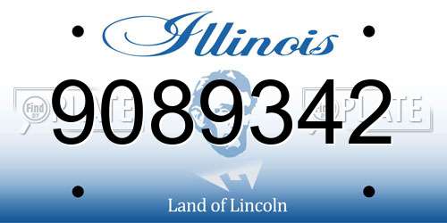 9089342 Illinois License Plate
