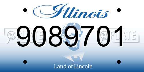 9089701 Illinois License Plate