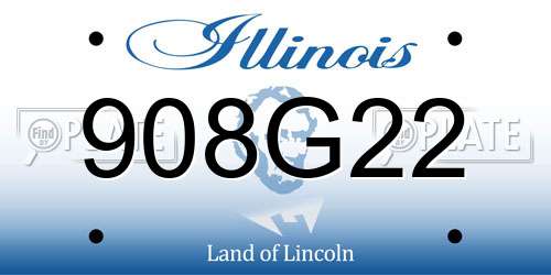 908G22 Illinois License Plate