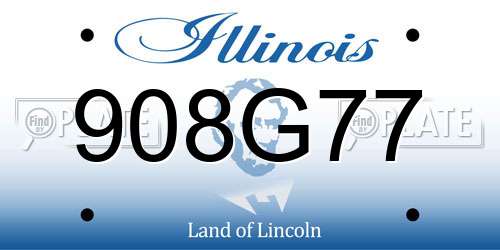 908G77 Illinois License Plate