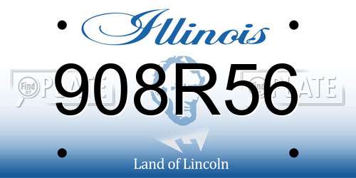 908R56 Illinois License Plate