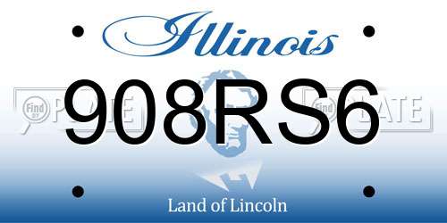 908RS6 Illinois License Plate