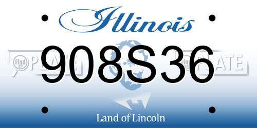 908S36 Illinois License Plate