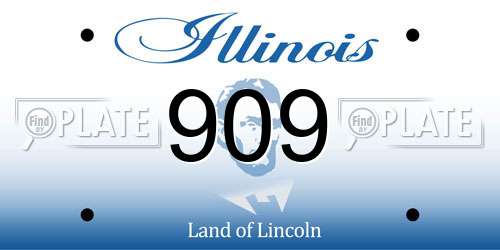 909 Illinois License Plate