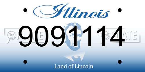 9091114 Illinois License Plate