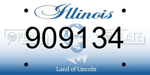 909134 Illinois License Plate