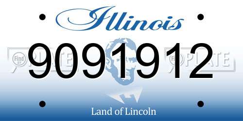 9091912 Illinois License Plate