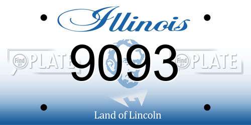 9093 Illinois License Plate
