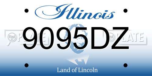 9095DZ Illinois License Plate