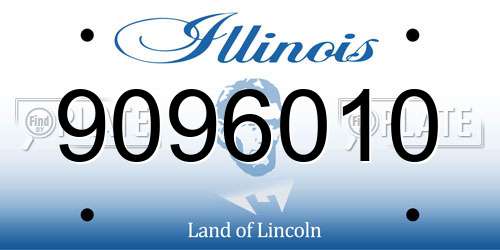 9096010 Illinois License Plate