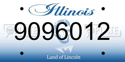 9096012 Illinois License Plate