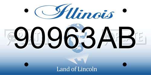 90963AB Illinois License Plate