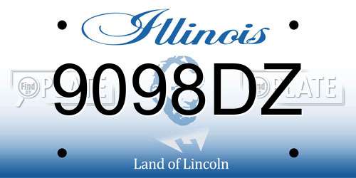 9098DZ Illinois License Plate